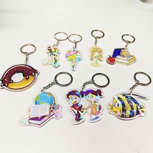 MOQ Custom Printed Logo Acrylic Pendant Cool Keychain with <b>Blank</b> <b>Key</b> Chain and Charm for Crystal <b>Key</b> Chain Collection - Product Image 6