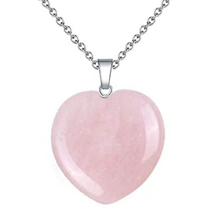 Regalo unico all'ingrosso del pendente del quarzo rosa del <span class=keywords><strong>cuore</strong></span> della forma del <span class=keywords><strong>cuore</strong></span> del <span class=keywords><strong>cuore</strong></span> della gemma naturale unico per l'amico della ragazza - Product Image 2