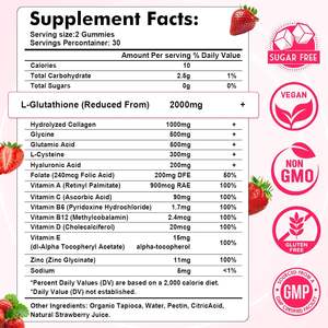 栄養補助食品ビオチン + ビタミンCを含むヘルシーコラーゲンガムヘアネイル成長肌をサポート - Product Image 3