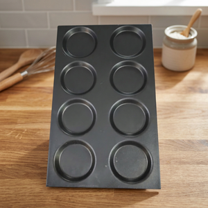 Plaque de cuisson antiadhésive professionnelle pour pains à burger, 12 cavités, plateau rond pour pains, compatible four, ustensile de cuisson en métal SUNBRAND - Product Image 1