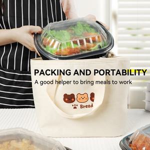 YANGRUI Fábrica Integral de Envases para Alimentos, Cajas Ovaladas para Preparación de Comidas de 34 oz, Negras, Contenedores para <span class=keywords><strong>Sushi</strong></span> para Llevar al por Mayor, Cajas para Alimentos - Product Image 5