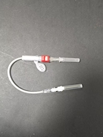 Aiguilles papillon stériles jetables à deux ailettes en PVC pour prélèvement sanguin intraveineux, usage médical hospitalier