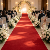 Tapis d'exposition rouge en velours, rouleau de tapis pour événements, mariages, défilés de mode, cérémonies de remise de prix, décoration d'entrée d'hôtel