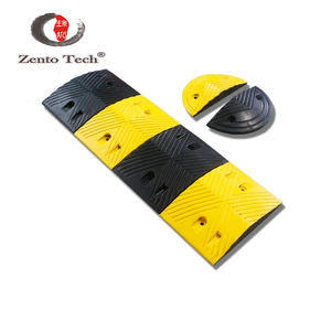 Zento Zones scolaires <span class=keywords><strong>zone</strong></span> de décélération limiteur de vitesse en caoutchouc jaune et <span class=keywords><strong>noir</strong></span> réfléchissant amovible - Product Image 3