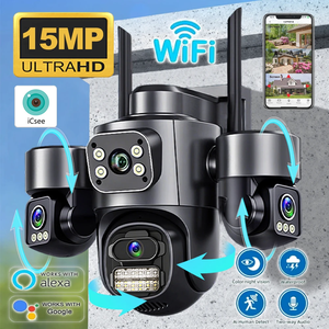 15MP Security Camera <strong>ICsee</strong> 3 HD Screens Auto Tracking WiFi IP Camera Outdoor CCTV Color Night Vision 2-Way Audio <strong>Home</strong> Camera - Product Image 1