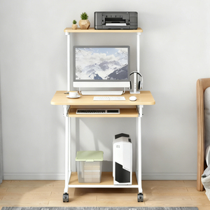 طاولة كمبيوتر محمول متعددة الوظائف قابلة للتعديل من حيث الارتفاع مع رف تخزين للمكتب المنزلي والدراسة من إنتاج المصنع - Product Image 3