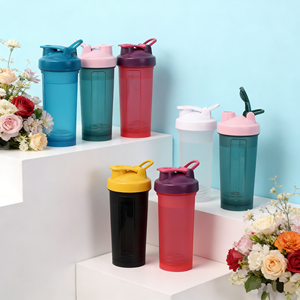 Plastic Shaker Drinkware Portable Classic Tumbler Hiking Sports Outdoor Gym Fitness <strong>Protein</strong> Cycling Water Bottle - Product Image 6