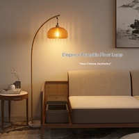 Nouvelle Lampe sur Pied LED de Style Chinois Moderne, Lumière d'Ambiance pour Salon, CRI 80, Style Wabi-Sabi, Lampe de Pêche, Salle de Thé, Intensité Réglable