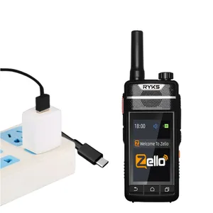 Walkie Talkie 4G Radio di rete Android LTE/WCDMA/GSM POC Radio funziona con vero e proprio PTT Zello con WIFI