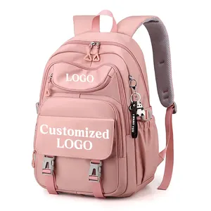 JIANGLIDA Customized Waterproof Custom Logo Bookbag Mochilas Escolares School Bag Quality School Backpack For Teenerger Girls