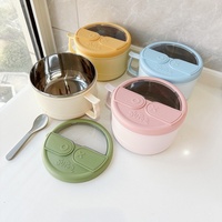 304 Stainless Steel Instant Noodle Bowl Spoon Thermal Insulated Portable Bento Box Student Fast Food Cup Tableware Lunch Box