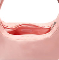 Sac bandoulière en nylon personnalisé pour femme, style tote, avec fermeture éclair et doublure, modèle Moon Tiny Dumpling