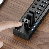 RSHTECH Hub USB 13 en 1 Station d'accueil Hub USB C avec adaptateur secteur 13 ports Hub de données USB 3.1 pour PC Ordinateur portable
