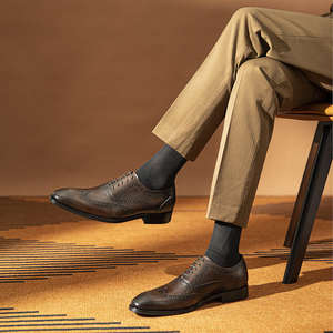 Zapatos Formales de Hombre de Primera Calidad Personalizados - Zapatos de Moda que Aumentan la Estatura, Impermeables, Transpirables, para Bodas, Fabricante y Proveedor - Product Image 2