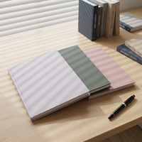 Carnet à couverture rigide en cuir PU avec texture lin, personnalisable avec logo, formats A4, A5, A6, papier épais, pour bureau et école, vente en gros