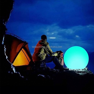 Boule de décoration de fête en plein air, plafonnier suspendu, éclairage LED 16 rvb, sphère gonflable - Product Image 3