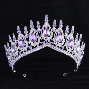 LUOXIN özelleştirilmiş gelin saç aksesuarları altın kaplama kadın düğün Tiara - Product Image 5