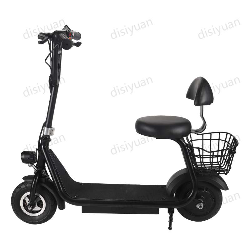 Electric Bike Scooter 350W Motor 48v Lithium Battery B2 E Scooter  with Seat Backrest and Basket Electric Scooter