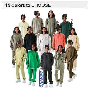 Conjuntos de Sudadera con Capucha y Pantalones de Felpa al por Mayor, Conjuntos Deportivos Personalizados Unisex, Conjuntos de Sudadera con Capucha Extra Grandes de Alta Calidad para Hombre - Product Image 2