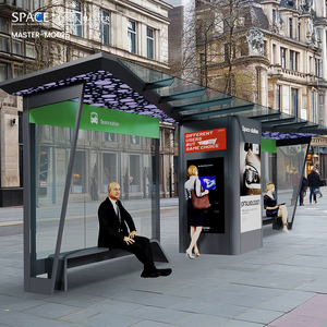 Hiện đại Glass xe buýt nơi trú ẩn với hộp đèn cho thành phố đường phố Quá Cảnh quảng cáo - Product Image 6