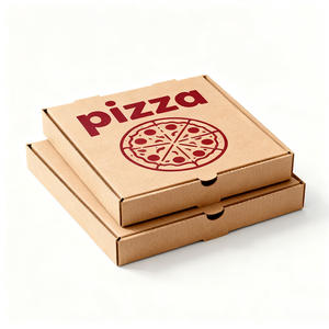 Boîte à pizza robuste à prix réduit 20*20*4.5cm Emballage à pizza de qualité commerciale Dimensions personnalisables Conteneur à pizza en gros - Product Image 2