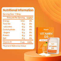 Bandes orales à dissolution rapide, marque privée, supplément de vitamine D3 en papier de riz comestible, fabrication de bandes, OEM, saveur, commande en gros