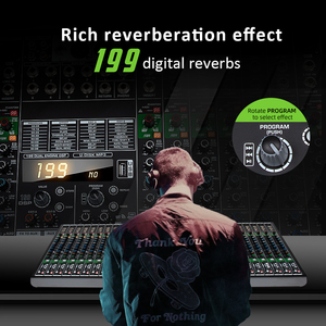 MQX24 profesyonel mikser <span class=keywords><strong>Bluetooth</strong></span> + USB + 199DPS yankı etkisi ile 24 kanal DJ sahne gerçek zamanlı monitör kayıt için ses mikseri - Product Image 3