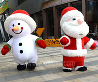 Costume de mascotte de bonhomme de neige gonflable de conception chaude de 2m costume de déguisement géant de noël costume de bonhomme de neige olaf pour adultes et enfants cosplay