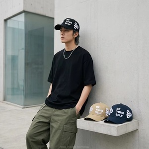 Casquette de baseball en coton 6 panneaux avec logo personnalisé OEM ODM, broderie 3D en relief, BE YOUR SELF, fabricant streetwear outdoor, faible MOQ - Product Image 2