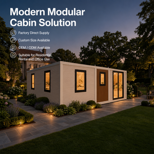 บ้านสำเร็จรูปขนาดเล็ก NewGen Tiny Homes ขนาด 20 ฟุต ดีไซน์ทันสมัย กันน้ำ ขยายได้ แบบโมดูลาร์  ทรงสี่เหลี่ยมผืนผ้า - Product Image 1