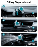 Diffuseur de parfum pour voiture 4ml, clip de ventilation, parfum Océan, longue durée 30 jours, éliminateur d'odeurs, huile parfumée pour voiture