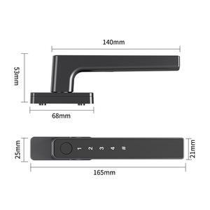 <b>Smart</b> Fingerprint Window <b>Lock</b> Aluminum Alloy 140mm Lever <b>Lock</b> For Casement Window Safety Protection - Product Image 1