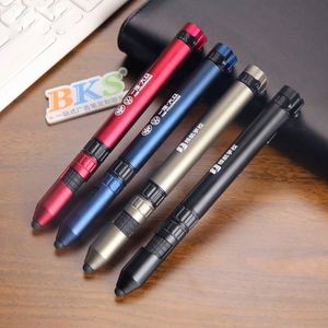 Custom Logo 6-in-1 Multifunction Plastic Ballpoint Pen Tool <b>LED</b> Light Phone Holder for Stylus Compass with 1.0mm Writing Width - Product Image 5