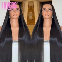 Wig Rambut Asli Manusia 13x6 Raw Human Hair Lace Frontal Wig Vietnam Tanpa Lem HD Full Lace Front, Wig Rambut Asli Manusia Lurus untuk Wanita