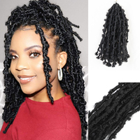 Extensions de cheveux synthétiques de haute qualité, tresses au crochet Butterfly Locs de 12 pouces, effet vieilli, pré-bouclées, pré-torsadées, pour la vente en gros
