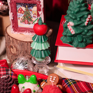 Bougie parfumée en forme de <span class=keywords><strong>sapin</strong></span> de Noël, vente en gros personnalisée, décoration de Noël faite à la main, souvenir de vacances, cadeau - Product Image 5