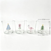 Gobelet en verre 3D avec figurine intérieure, résistant à la chaleur, transparent, simple paroi, nouveauté pour café, maison, restaurant - Vente en gros