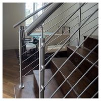 PRIMA Balustrade verticale droite à barres rondes, profil épuré, pour escaliers intérieurs modernes en duplex