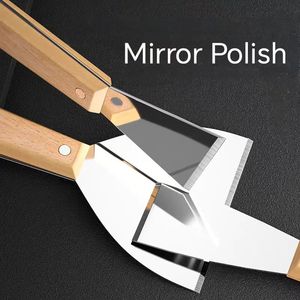 Espátula Industrial de Acero Inoxidable con Mango Ergonómico de Madera, Hoja Recta de 1.2mm, Tipo Plano, Profesional, de Alta Calidad, para Bricolaje y Paredes - Product Image 6