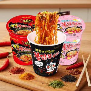 Fideos Buldak al por Mayor, Comida Instantánea, Fideos Súper Picantes con <span class=keywords><strong>Pollo</strong></span>, Fideos en Vaso de 70g - Product Image 1