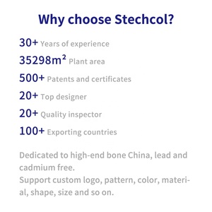 Stechcol 7.5 אינץ 'קרמי פרחוני צלחת צ' רקר עוף פרחוני מלא מנות אוכל סין צלחת דקורטיבית עם שפת זהב - Product Image 5