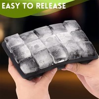Moule à glaçons en silicone de grande taille à 15 cavités, sans BPA, réutilisable, facile à démouler, avec couvercles amovibles pour la cuisine