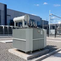 Transformateur immergé dans l'huile à enroulement en cuivre haute efficacité S13-M ONAN monté sur socle, 11 kV, 1000 kVA, personnalisé pour ferme solaire