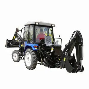 Cp Fabrikant 404 40HP 504 50hp Landbouw Landbouw Apparatuur 4X4 Mini Tractor Met Voorlader En Backhoe Voor Verkoop