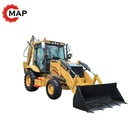 Loader roda mini Lovol 4x4 bermesin diesel Yuchai canggih dari Cina, dapat ditarik, untuk penggunaan taman subkompak