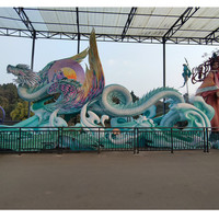 Décoration de parc extérieur Festival traditionnel chinois Lanterne en soie légère et animale Spectacle de lanterne Dragon