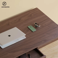 Bureau moderne en bois massif, table d'ordinateur entièrement en bois, mobilier de bureau personnalisé, bureau à domicile avec une forte capacité de charge
