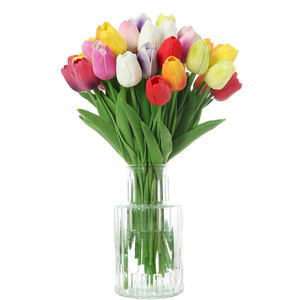 Mini Tulipani Artificiali in PU, Composizione Floreale con Elegante Decorazione per Matrimoni, Feste, Casa e Ufficio - Product Image 1