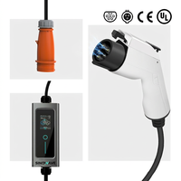 Chargeur EV portable professionnel 7KW 32A Type 2, étanche IP65, avec écran de 1,8 pouce et coque ABS, plug-and-play pour usage domestique