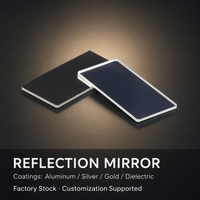 Miroir optique carré en verre K9 BK7, revêtement en aluminium argenté ou doré, haute réflectivité pour systèmes d'imagerie, taille personnalisée